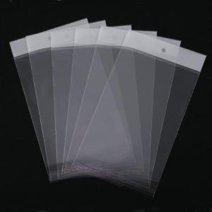 China Self Adhesive HDPE LDPE OPP Plastic Header Bag OEM White Clear wholesale
