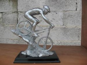 China China  produce Bicycle resin crafts/ Bicycle rider gift wholesale