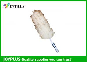 China White Color Lambswool Duster Cleaning With TPR Material Handle Anti Static on sale