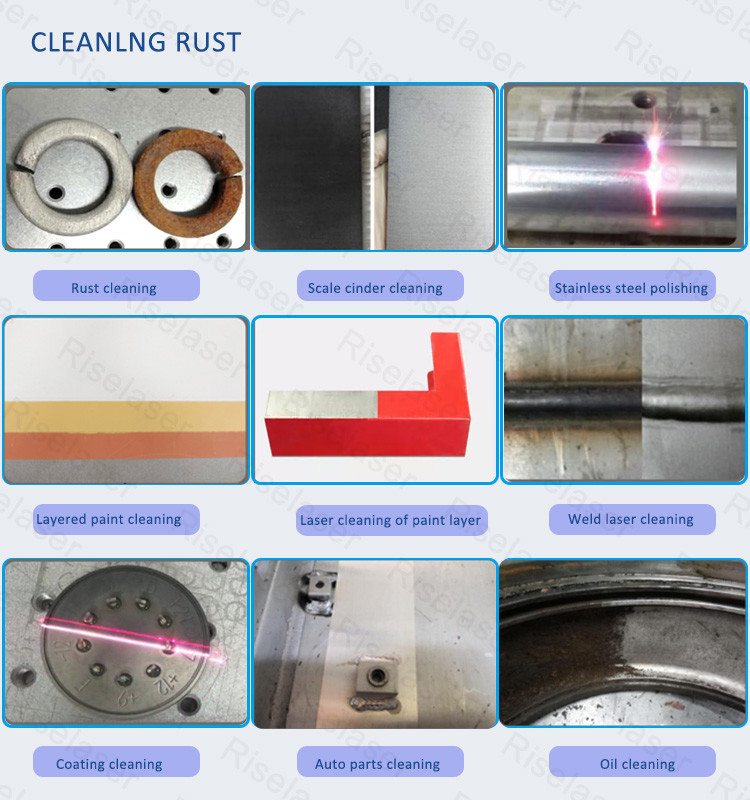 Industrial Rust Removal Laser Cleaning Machine 100w 200w Air Cooling Method