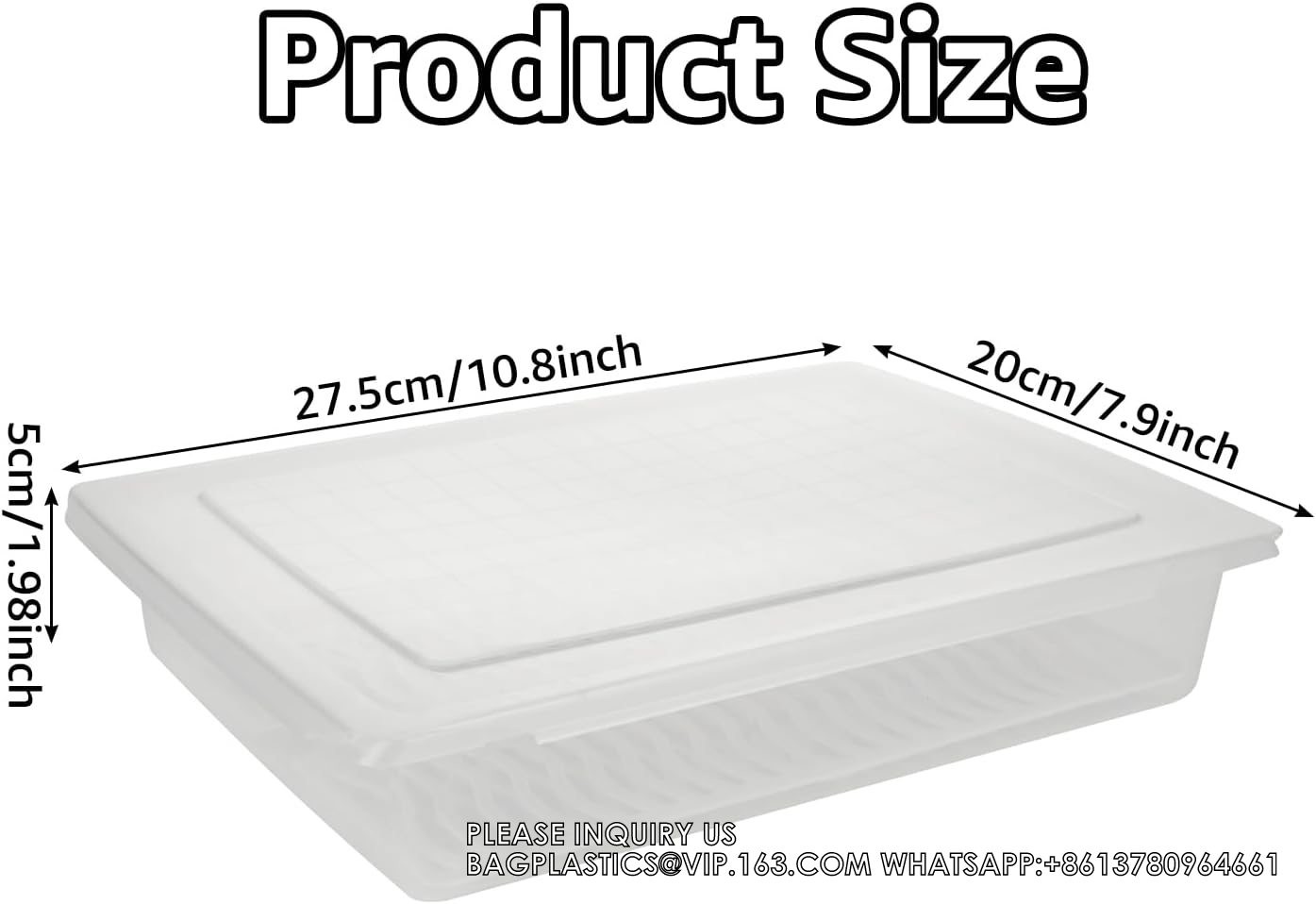 Fridge Plastic Refrigerator Organizers Stackable Refrigerator Organizer Bins With Removable Drain Plate And Lid