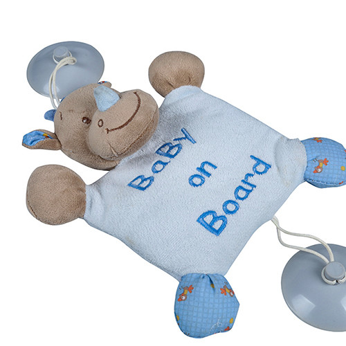 Eco Friendly Hippo Plush Toy , Hanging Type Blue / Brown Hippo Stuffed Animal