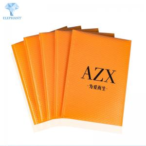 China Orange Glossy Varnish Poly Bubble Mailers 6x9