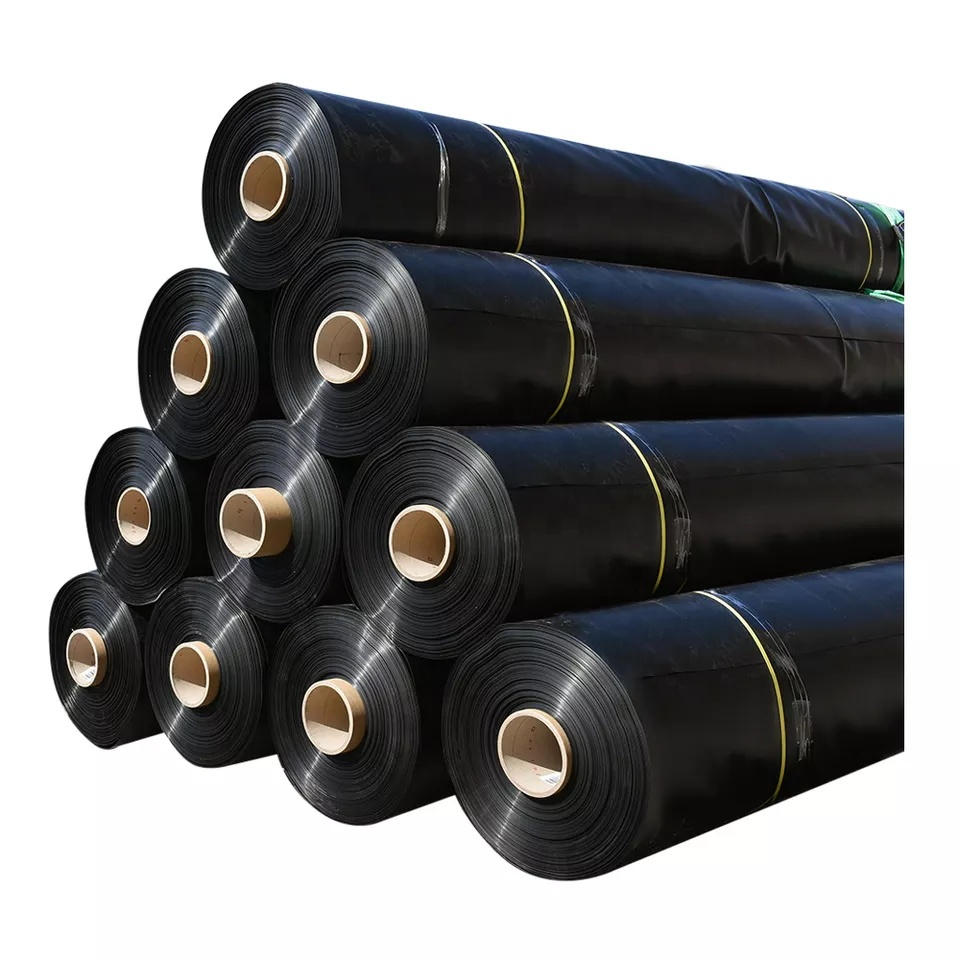 ASTM GRI-GM13 Standard Black HDPE Smooth Geomembrane for Landfill Sites and Fish Pond