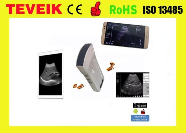 Quality New handheld wireless B/M ultrasound transducer, wifi Convex ultrasound probe for Ios/Android for sale