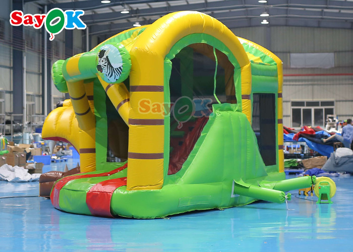 Lion Inflatable Bounce House With Dry Slide Inflatable Castle Bouncer