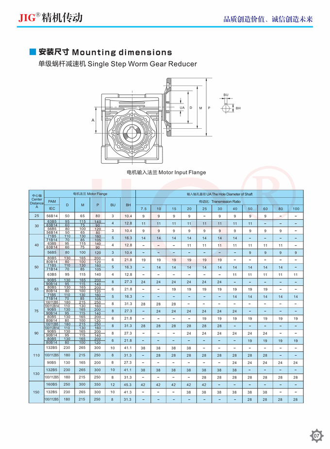 NMRV Turb Worm Reducer 15kW High quality aluminum alloy housing