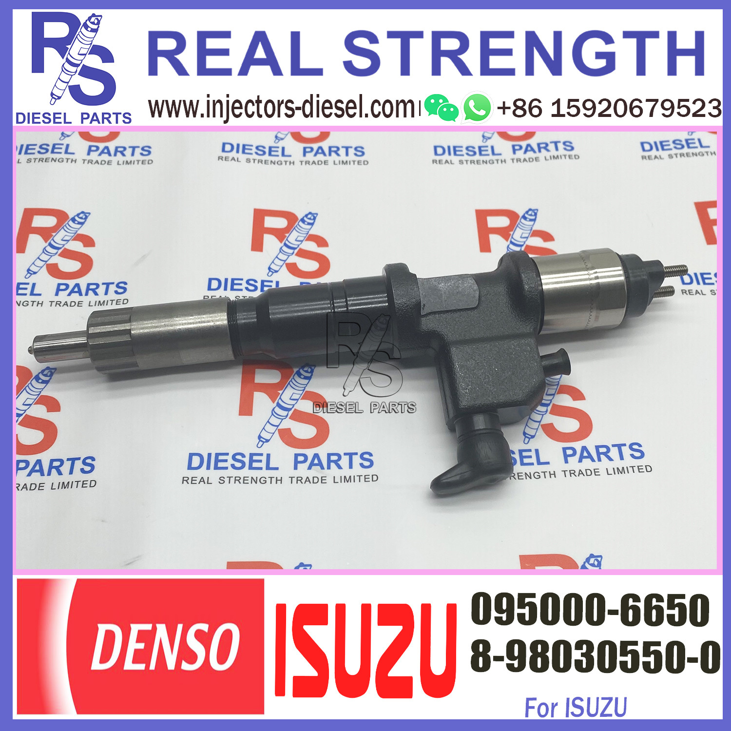 common Rail Diesel Fuel Injector 8-98030550-4 8980305504 095000-6650 for 6WF1 Engine
