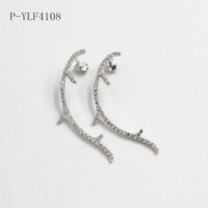 China Cartilage Earrings 925 Silver CZ Earrings Zirconia Crystal Slim Silver Gold Rose Gold on sale