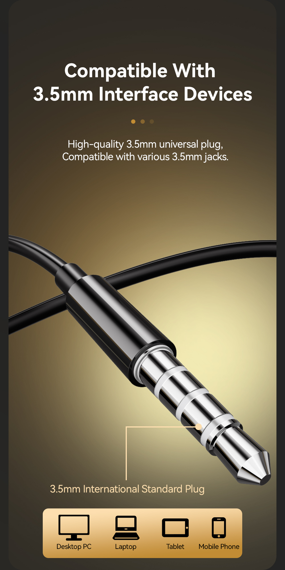 3.5mm Aux Wired HiFi Earbuds Noise Cancelling Waterproof With MIC