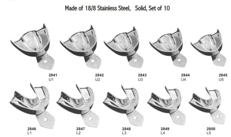 High quality teeth impression trays bite impression trays dental impression trays