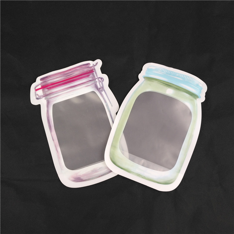 Customized Reusable Special Shaped Stand up Plastic Pouch For Food Juice Milk Jelly Liquid