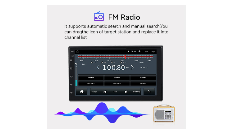 7'' 2 DIN Car Radio Android 9.0 GPS Navi Car Screen for Apple Carplay & Android Auto FM Autoradio Multimedia BT Mirror l
