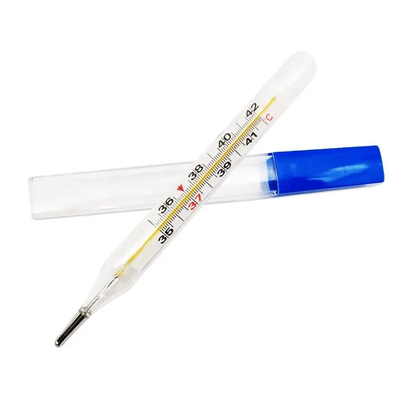 China Mercury Glass Thermometer New Design Oral Armpit Medical Mercury Free Clinical Glass Thermometer wholesale