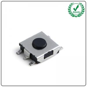China 5 Pins SMD Tact Switch , 6.2x6.2x2.5 4.0H Micro Black Key Button Switch wholesale