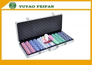 China 500 Ct Striped Dice 11.5 Gram Poker Chips Sets W / Aluminum Case wholesale