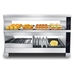 China 3 in 1 Combo Cabinet Food Warmer Display Stainless Steel Acrylic Tabletop Commercial wholesale