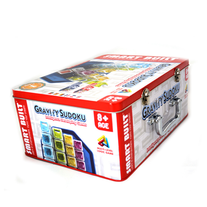 Antirust Decorative Tin Boxes With Lids , Lockable rectangular hinged tin containers