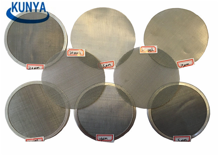 Dia Gas Equipment 100 Micron Aisi Sintered Mesh Filter Disc 6 Layers 7mm