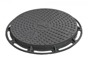 China QT500-7 Ductile Iron Cast Manhole Cover / Round Water Manhole Cover wholesale