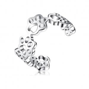 China Pet Paw S925 Sterling Silver Opening Ring Fashion Men And Women Rings wholesale