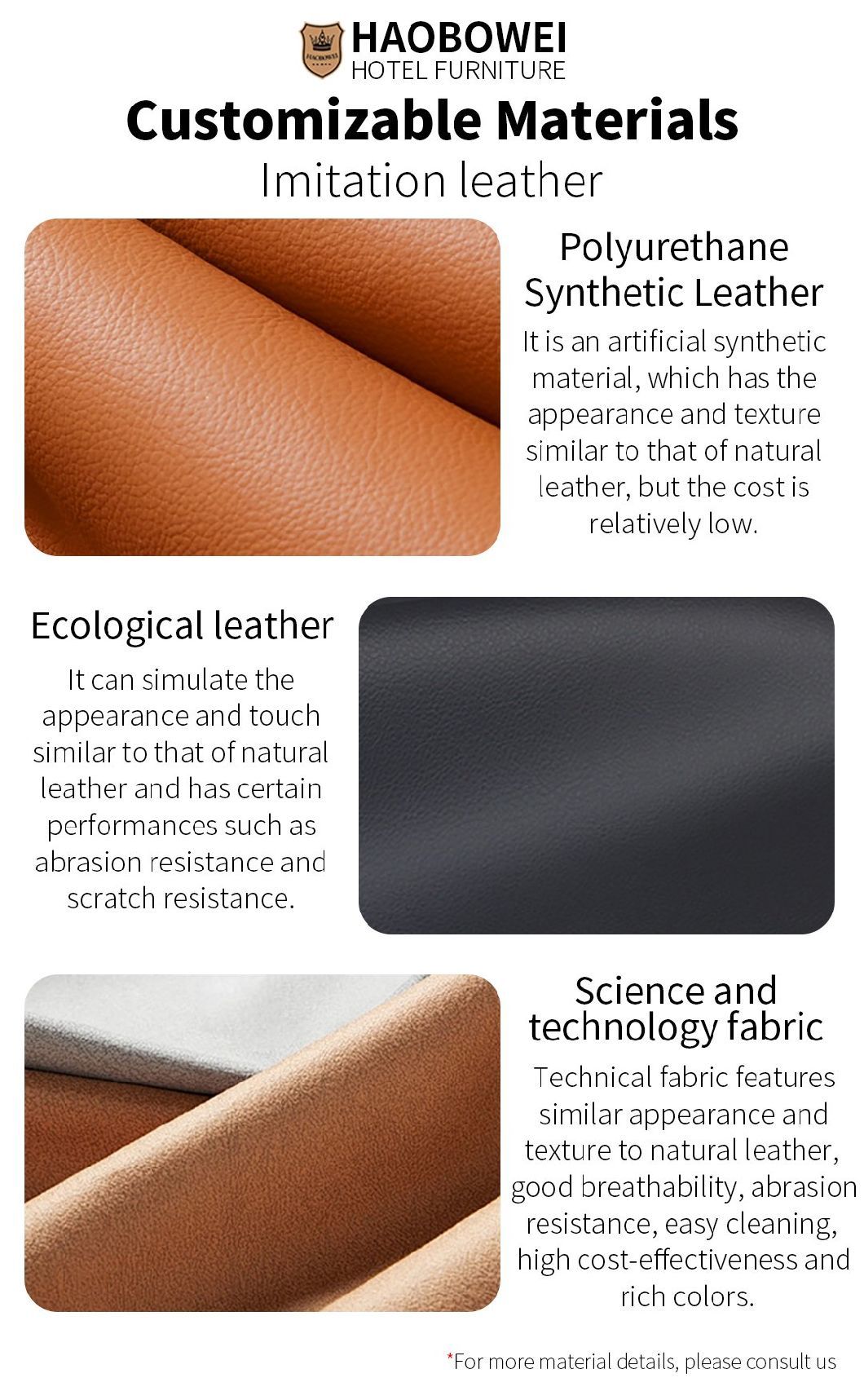 Modern Leather with Armrest Dining Chair Home Dine Room Hotel Furniture Wholesale