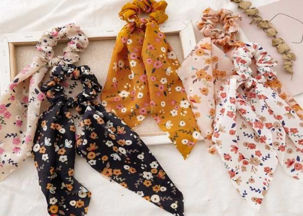 Korean flower fashion fresh hair band streamer hair bun accessories Japanese