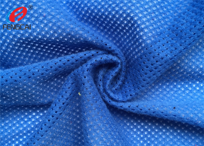 100% Polyester Textile Brushed Sports Mesh Fabric , Mesh Lining Fabric For Garment