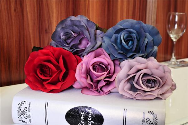 Quality Single Head Autumn Flannelette Pearl Rose Artificial Plant&Flowers Rose for sale