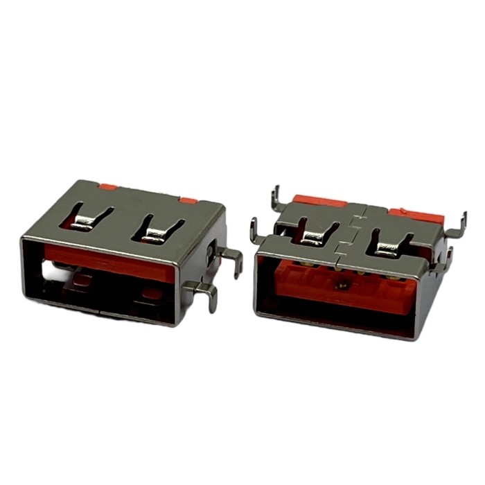 Orange USB Socket Connector Withstand Voltage AC500V High Performance