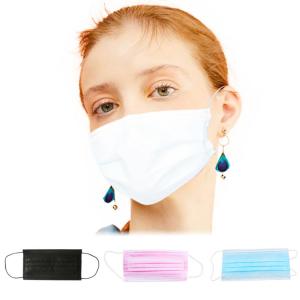 China Anti Dust 3 Ply Non Woven Face Mask Personal Safety Disposable Earloop Face Mask wholesale