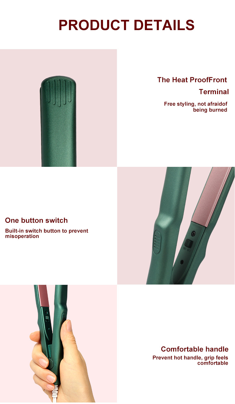 Portable Small Travel Hair Straightener 1/2 Inch LED Display CE approval