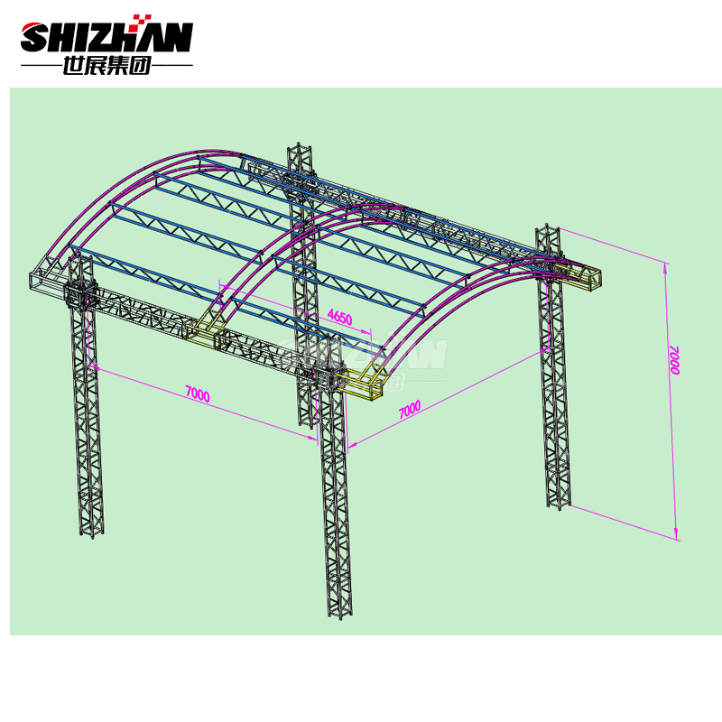 f34 exhibitor truss prefab steel roof truss
