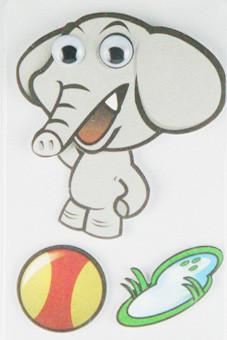 Quality Soft Kids 3D Cartoon Stickers Promotional Baby Elephant Wall Stickers  for sale