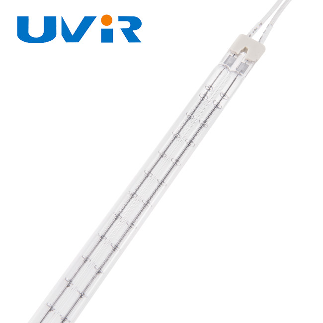 White Quartz Twin Tube Infrared Lamps With 500mm Heat Efficiency