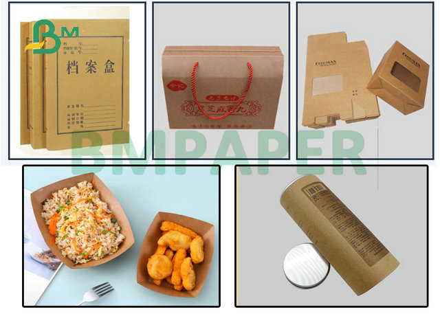 74 x 65.5cm Single PE Coated Kraft Paper 300gsm 350gsm For Lunch food Box 