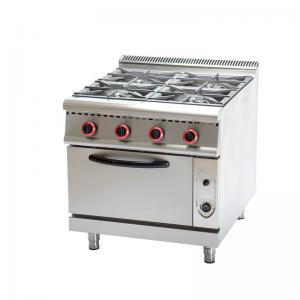 China Cooking equipment stainless steel 4 burners LPG natural gas stoves with gas oven 220V wholesale