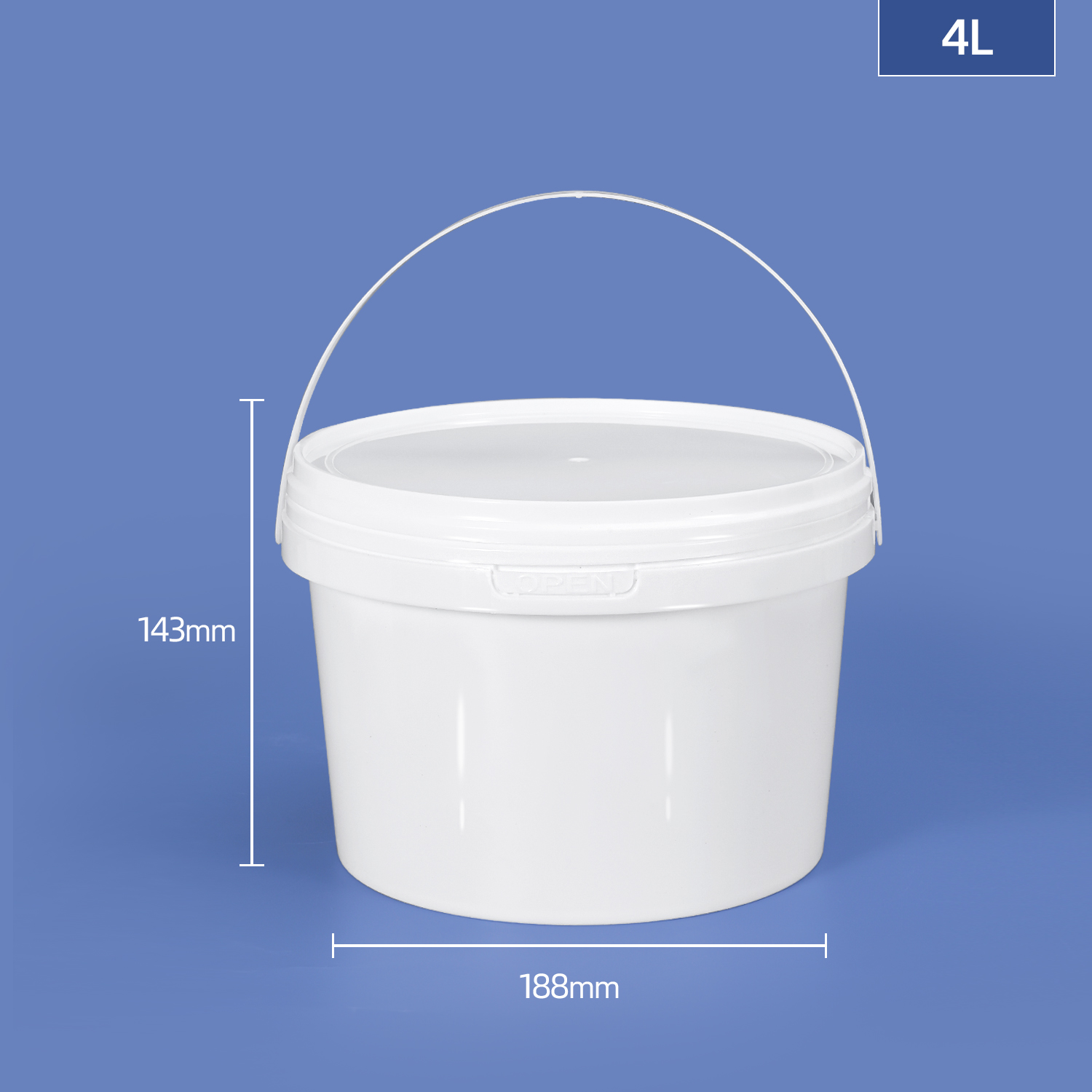 280ml 300ml 500ml 750ml 1L 1.5L 2.5L 4L Plastic Food Storage Pail Christmas Decoration