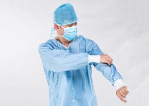 China Pulp Spunlace Nonwoven Fabric XL Disposable Patient Gowns on sale