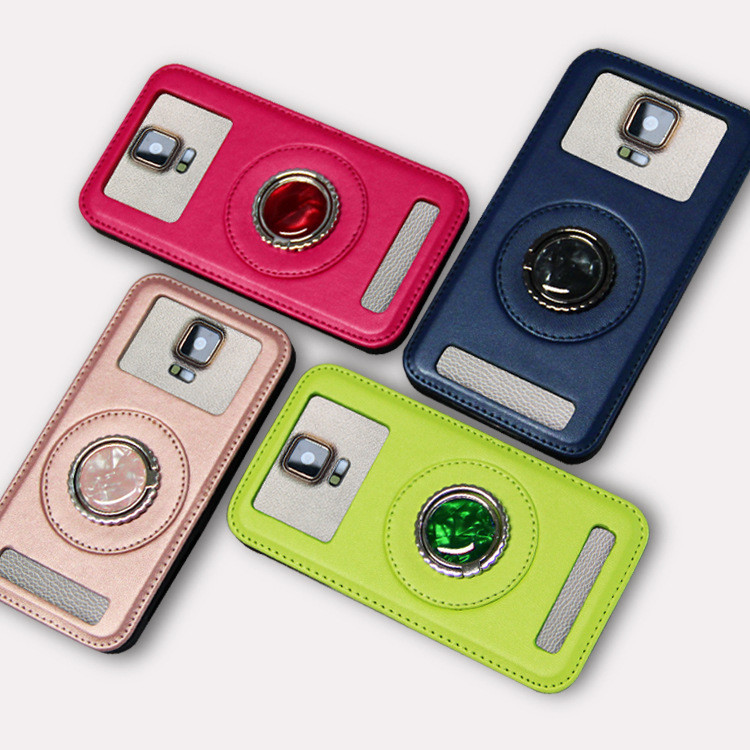 Universal Finger Grip Leather Phone Cases For Samsung Huawei Mobicel Maxfone