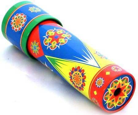 Quality Customized Mini Rigid Cardboard / Paper Children Toy Kaleidoscope with Double-tube for sale