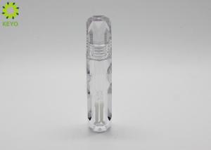 China Luxury Transparent Plastic Empty Lipgloss Tube , Round Shape Lipgloss Case wholesale