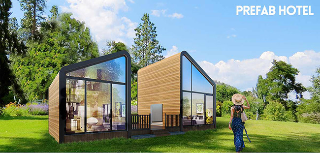 Q550 Standard Steel Hotel Prefabricated House Kits with Light Steel Framing