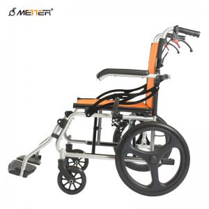 China Linkage Brake 125KG Aluminium Manual Foldable Wheelchair wholesale