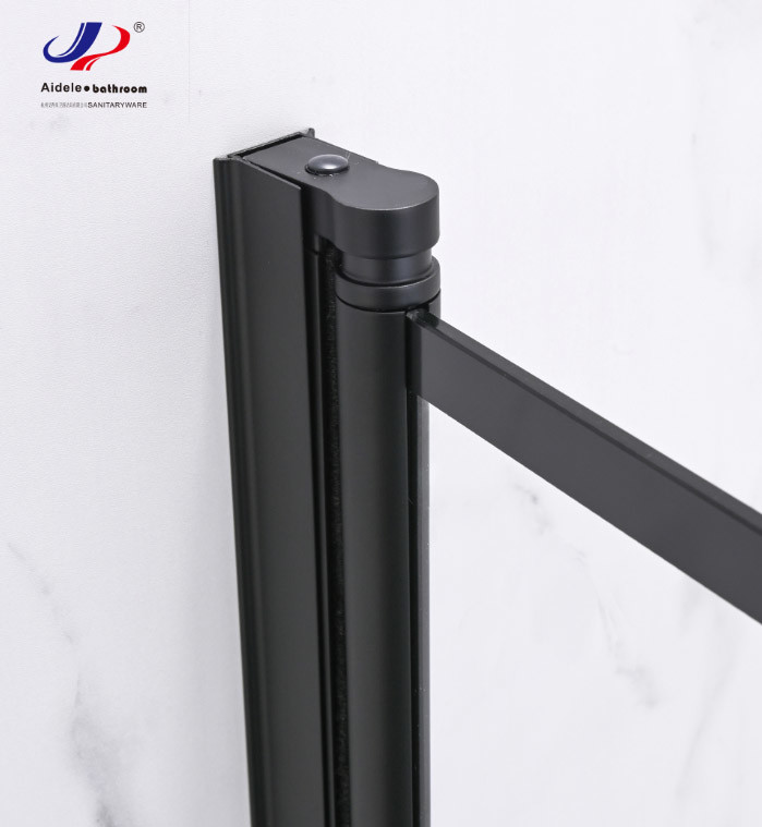 Modern Black Aluminum Shower Enclosure With 5/6mm Tempered Glass-Durable & Stylish
