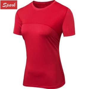 China Sportswear Women's Moisture-Wicking Gym Bodybuilding Short-Sleeve T-Shirt on sale