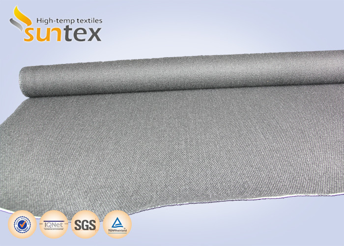 650 C High Temp Resistant Fire Blanket Material On A Roll 1.4mm Graphite Coated Firestop Fire Blanket Roll
