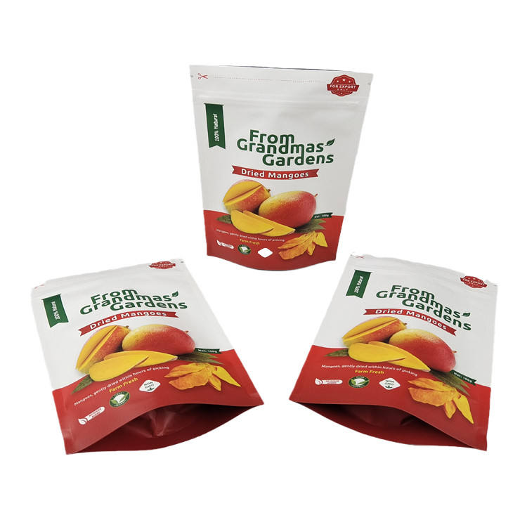 Custom Printed Biodegradable Food Grade Mylar Bags 3.5g Smell Proof Kraft Paper Bags for Dried Fruit