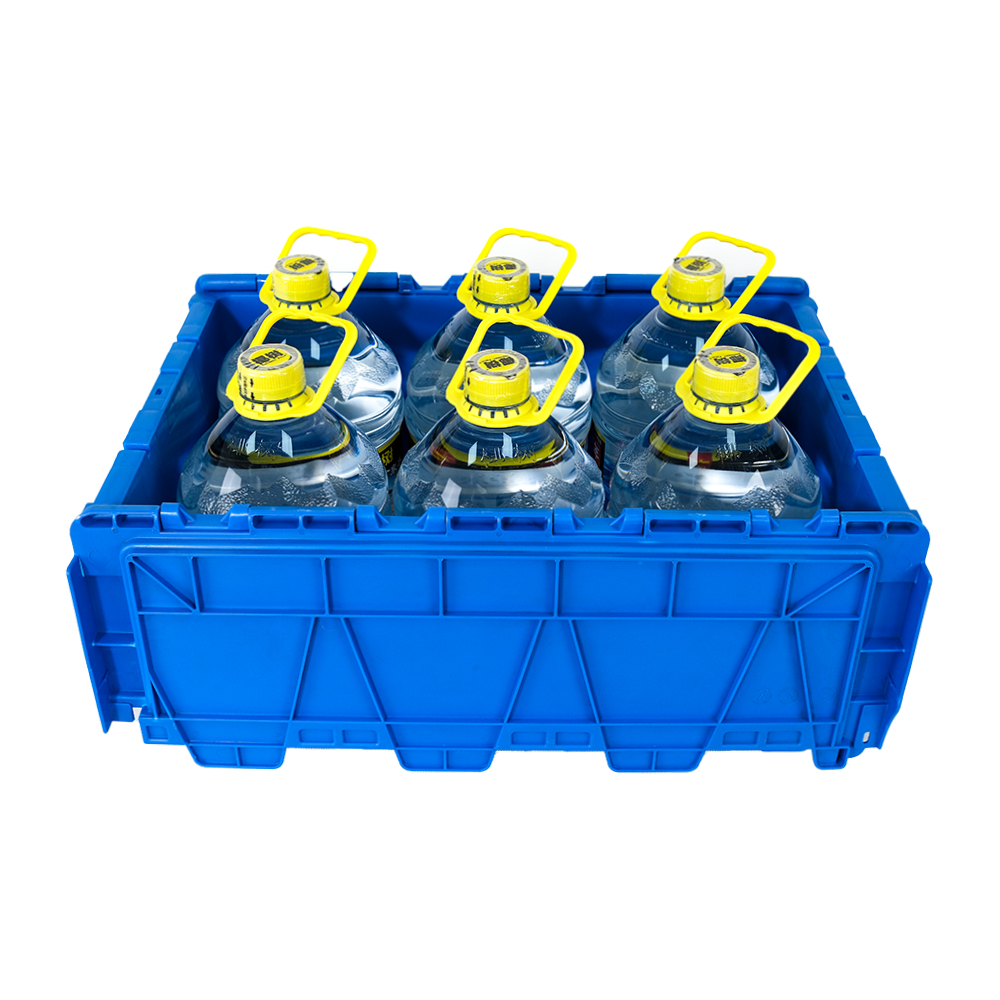 Solid Box Nested Plastic Container with Attached Lid Sturdy Food Grade Storage Solution
