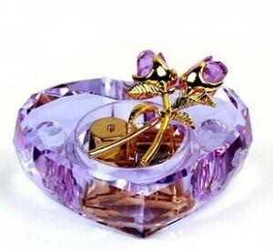 China Lover heart-shape purple Music Box on sale